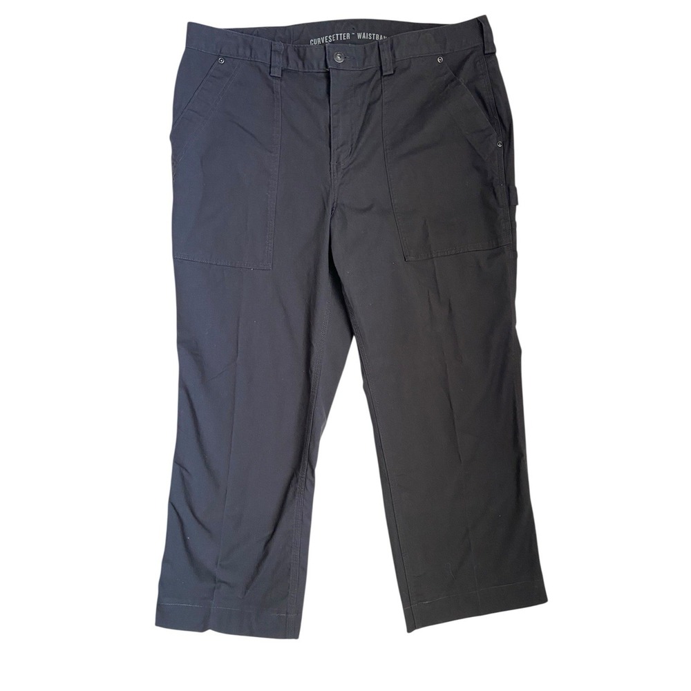 Duluth Womens Curvesetter Waistband Carpenter Pants Size 16 Gray Utility Rugged‎